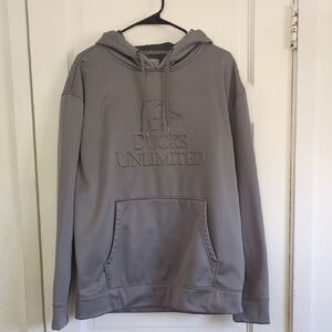 Gray Minimalist Sweatshirt with Tonal Logo